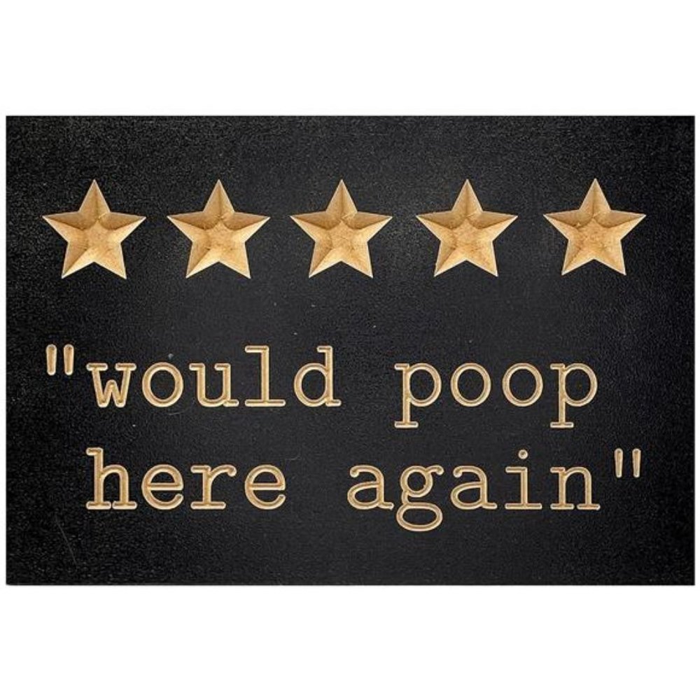 Funny Poop Sign for the Bathroom Decor Wall Art -  6 x 9 in - Home Gift